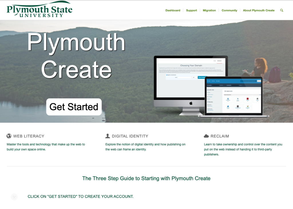 screenshot of plymouthcreate.net